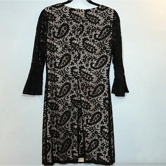 Tommy Hilfiger Black Lace Midi Dress 8 Whimsigoth Dark Romantic Gothic Cocktail - Picture 3 of 11